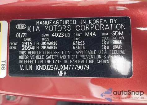 2021 Kia Soul Lx из США, поврежденный, VIN KNDJ23AUXM7779079